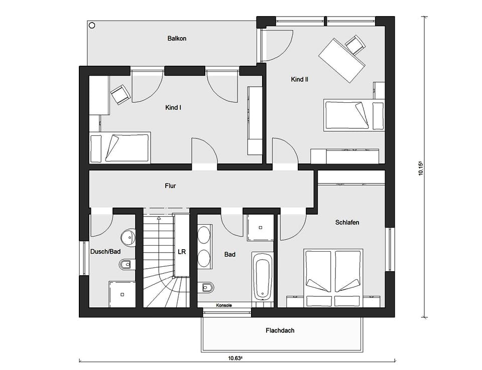 Fertighaus E 20-159.5 - Haus Kubus von SchwörerHaus Schlüsselfertig ab 523800€, Cubushaus Grundriss 2
