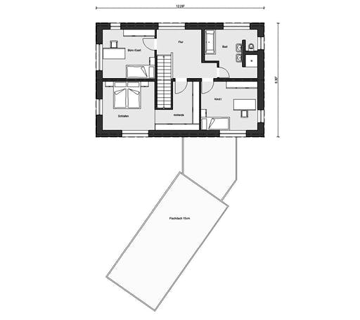 Fertighaus E 20-161.2 - Musterhaus Köln-Frechen von SchwörerHaus Schlüsselfertig ab 823570€, Satteldach-Klassiker Grundriss 2