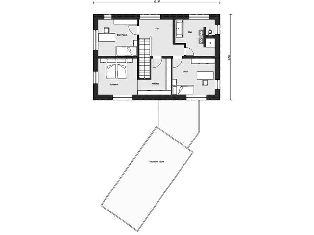 Fertighaus E 20-161.2 - Musterhaus Köln-Frechen von SchwörerHaus Schlüsselfertig ab 825000€, Satteldach-Klassiker Grundriss 2