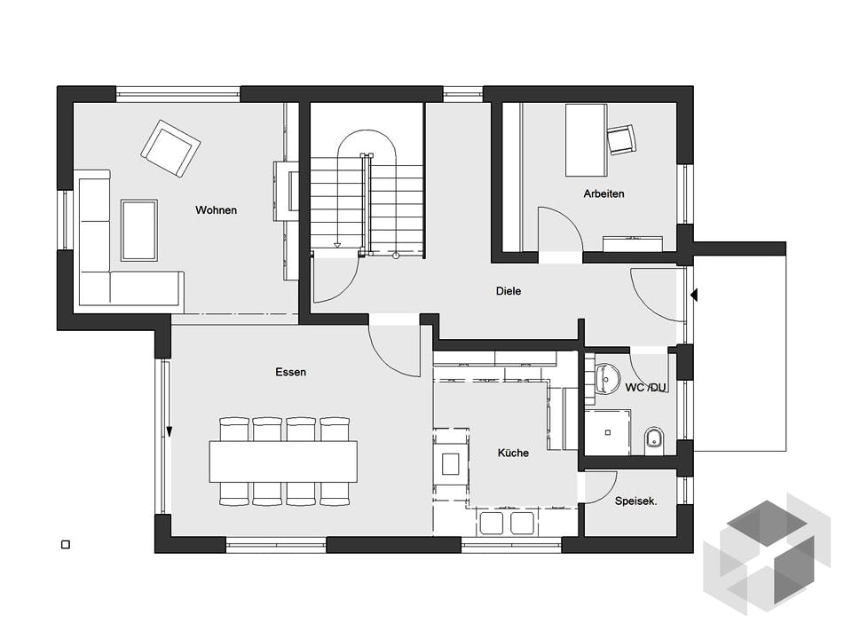 E 20-172.2 - Energieplus-Fertighaus von SchwörerHaus Grundriss