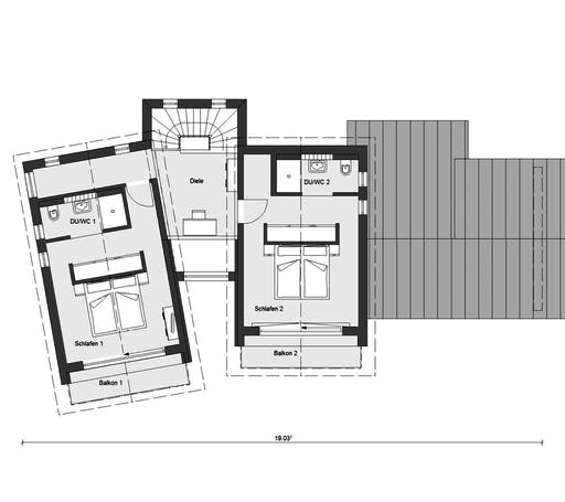 Fertighaus E 20-172.4 - Fertighaus mediterran von SchwörerHaus Schlüsselfertig ab 676715€, Satteldach-Klassiker Grundriss 2