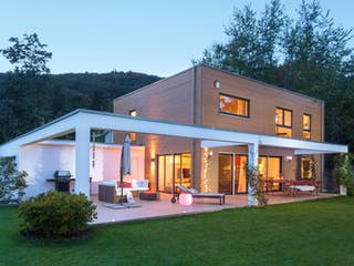 Fertighaus E 20-176.2 - Markantes Fertighaus als Kubus von SchwörerHaus Schlüsselfertig ab 530557€, Cubushaus Außenansicht 2 Fertighaus E 20-176.2 - Markantes Fertighaus als Kubus von SchwörerHaus Schlüsselfertig ab 530557€, Cubushaus Außenansicht 2
