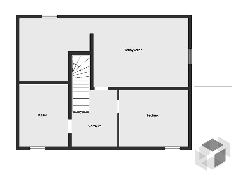 E 20-176.2 - Markantes Fertighaus als Kubus von SchwörerHaus Grundriss