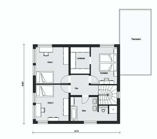 Fertighaus E 20-144.8 - Skandinavisches Holzhaus als Fertighaus von SchwörerHaus Schlüsselfertig ab 403904€, Grundriss 2