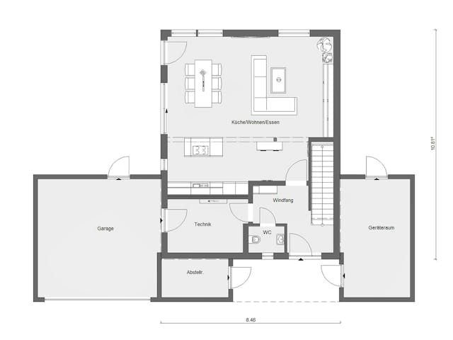 Fertighaus E 20-150.6 - Fertighaus individuell geplant von SchwörerHaus Schlüsselfertig ab 449223€, Grundriss 1