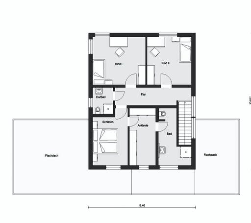 Fertighaus E 20-150.6 - Fertighaus individuell geplant von SchwörerHaus Schlüsselfertig ab 417648€, Grundriss 2