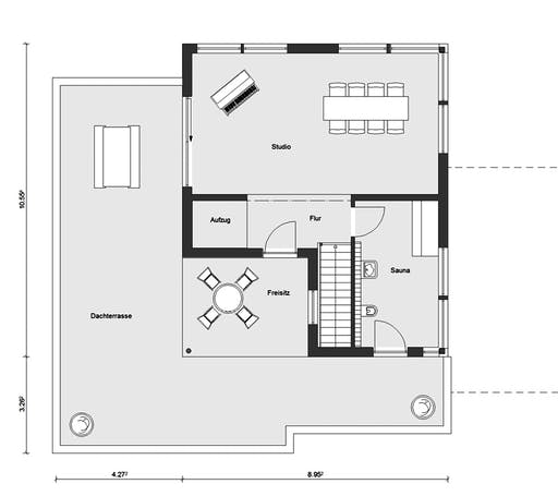 Fertighaus M 20-272.1 - Fertighaus rollstuhlgerecht von SchwörerHaus Schlüsselfertig ab 729729€, Pultdachhaus Grundriss 2