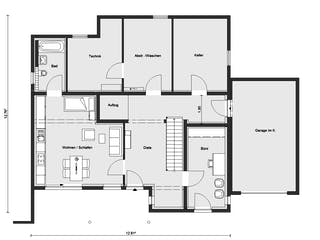 Fertighaus M 20-272.1 - Fertighaus rollstuhlgerecht von SchwörerHaus Schlüsselfertig ab 796469€, Pultdachhaus Grundriss 3