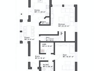 Fertighaus SD 134 von Sachsenheimer Fertighaus Schlüsselfertig ab 332320€, Satteldach-Klassiker Grundriss 2