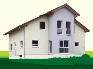 Fertighaus SD121 von Sachsenheimer Fertighaus Schlüsselfertig ab 184280€, Satteldach-Klassiker Außenansicht 1