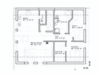 Fertighaus SD191-2F von Sachsenheimer Fertighaus Schlüsselfertig ab 291690€, Satteldach-Klassiker Grundriss 1