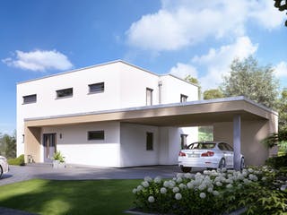 Fertighaus Selection-E-175 Entwurf 6 von SCHWABENHAUS Schlüsselfertig ab 359896€, Cubushaus Außenansicht 2