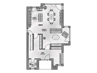 Massivhaus Sententia von AUREA Massivhaus, Cubushaus Grundriss 1