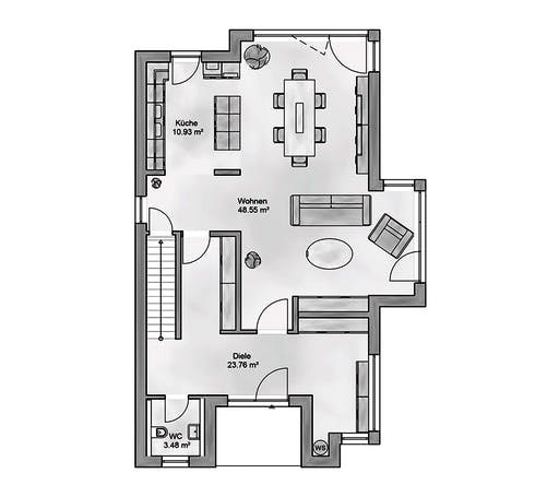 Massivhaus Sententia von AUREA Massivhaus, Cubushaus Grundriss 1