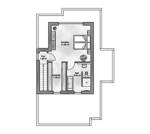 Massivhaus Sententia von AUREA Massivhaus, Cubushaus Grundriss 3