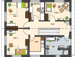 Fertighaus SENTO 502 von FingerHaus, Satteldach-Klassiker Grundriss 2