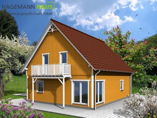 Fertighaus Sento von Hagemann Haus Schlüsselfertig ab 197000€, Satteldach-Klassiker Außenansicht 1