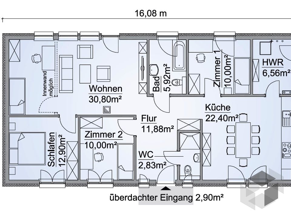 Einfamilienhaus SH 105 B XXL Von ScanHaus Marlow | Fertighaus.de