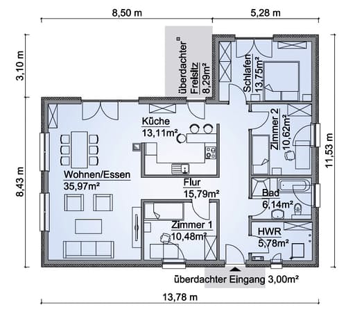 SH 122 WB Var. A Floorplan 1