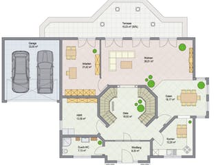 Massivhaus Villa Siena von ARGISOL-Bausysteme Bausatzhaus ab 82500€, Stadtvilla Grundriss 2