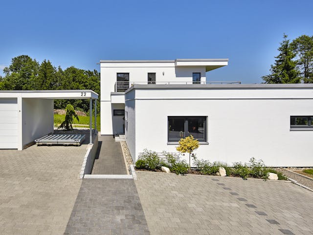 Fertighaus Sigmaringen von Regnauer Hausbau Schlüsselfertig ab 540930€, Cubushaus Außenansicht 3