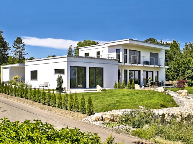 Fertighaus Sigmaringen von Regnauer Hausbau Schlüsselfertig ab 540930€, Cubushaus Außenansicht 2
