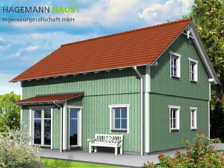 Fertighaus Sime von Hagemann Haus Schlüsselfertig ab 158100€, Satteldach-Klassiker Außenansicht 1