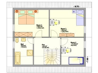 Fertighaus Sime von Hagemann Haus Schlüsselfertig ab 158100€, Satteldach-Klassiker Grundriss 2