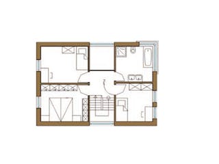 Massivhaus Simple von Wagener Systemhausbau Schlüsselfertig ab 161000€, Stadtvilla Grundriss 1