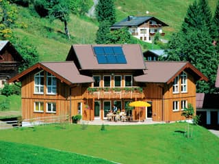 Fertighaus Singer von Keitel-Haus, Blockhaus Außenansicht 1