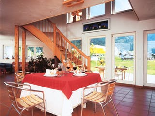 Fertighaus Singer von Keitel-Haus, Blockhaus Innenansicht 1