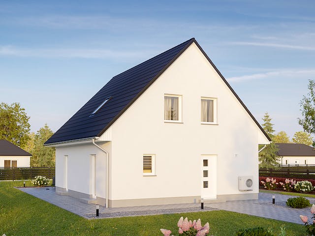 Massivhaus Alto 520 von Hausbau Düren Schlüsselfertig ab 229916€, Satteldach-Klassiker Außenansicht 1