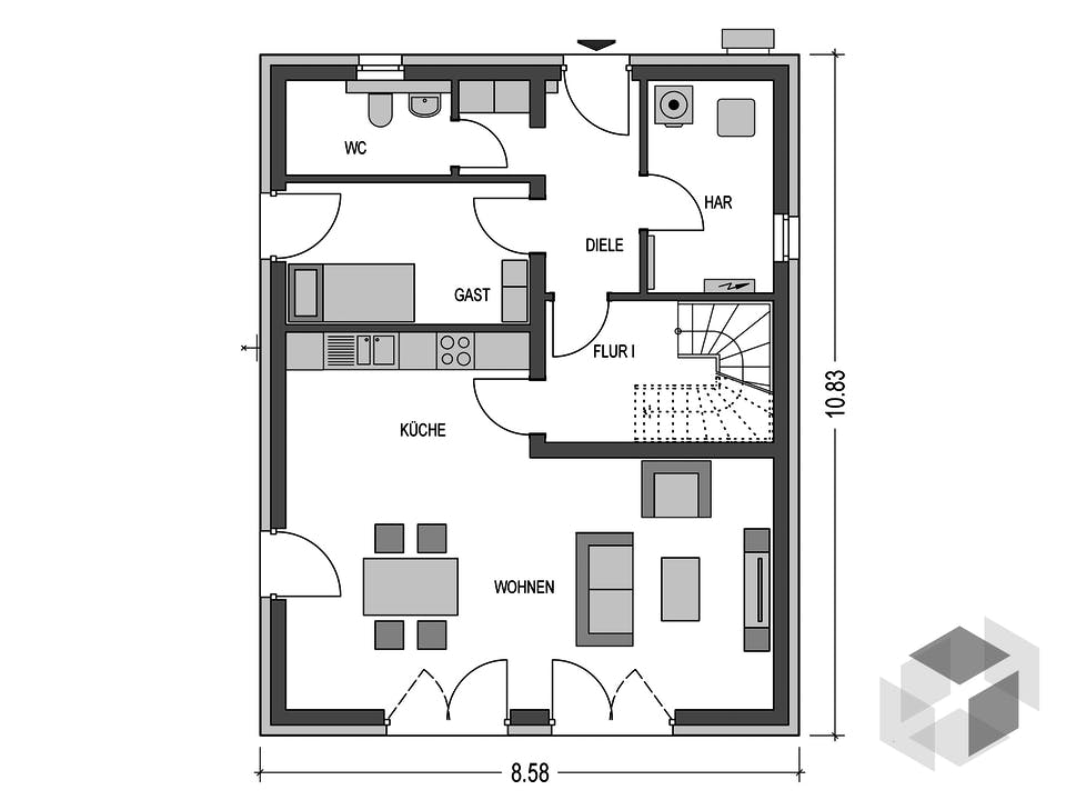 Alto 520 von Hausbau Düren Grundriss