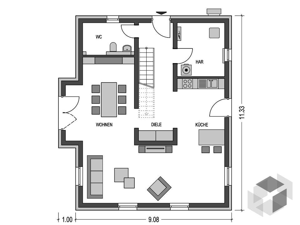 Alto 631 von Hausbau Düren Grundriss