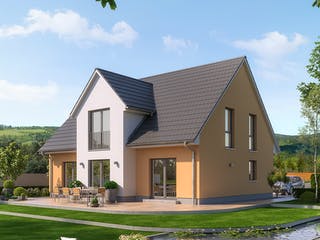 Massivhaus Alto 650 von Hausbau Düren Schlüsselfertig ab 271180€, Satteldach-Klassiker Außenansicht 1