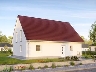 Massivhaus Alto 650 von Hausbau Düren Schlüsselfertig ab 271180€, Satteldach-Klassiker Außenansicht 2