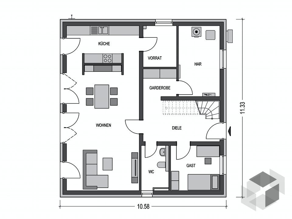 Alto F11 von Hausbau Düren Grundriss