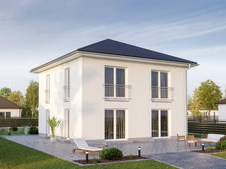 Massivhaus Arcus 130 von Hausbau Düren Schlüsselfertig ab 249384€, Stadtvilla Außenansicht 1