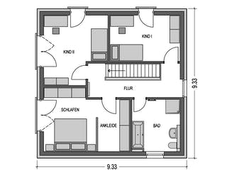 Massivhaus Arcus 130 von Hausbau Düren Schlüsselfertig ab 249384€, Stadtvilla Grundriss 2