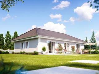Massivhaus Cumulus 760 von Hausbau Düren Schlüsselfertig ab 196022€, Bungalow Außenansicht 1