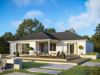 Massivhaus Cumulus 770 von Hausbau Düren Schlüsselfertig ab 232652€, Bungalow Außenansicht 1