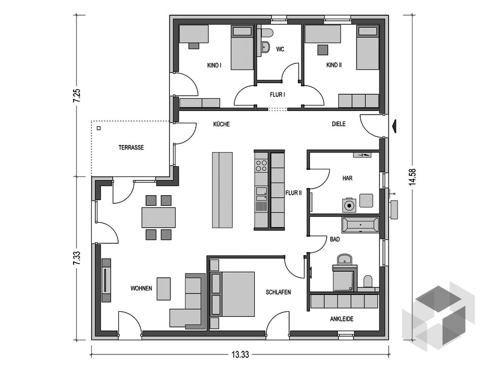 Cumulus 770 von Hausbau Düren Grundriss
