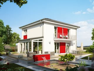 Fertighaus SMART A - Walmdach von öko-domo, Stadtvilla Außenansicht 1
