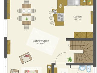 Fertighaus SMART B - Flachdach von öko-domo, Cubushaus Grundriss 2