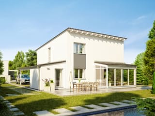 Fertighaus SMART B - Pultdach von öko-domo, Pultdachhaus Außenansicht 1