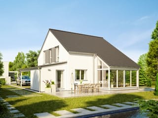 Fertighaus SMART B - Satteldach von öko-domo, Satteldach-Klassiker Außenansicht 1