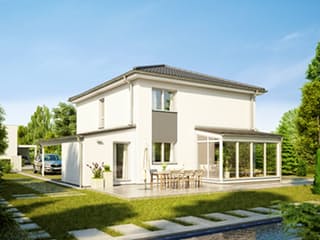 Fertighaus SMART B - Walmdach von öko-domo, Stadtvilla Außenansicht 1