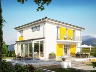 Fertighaus SMART C - Walmdach von öko-domo, Stadtvilla Außenansicht 1