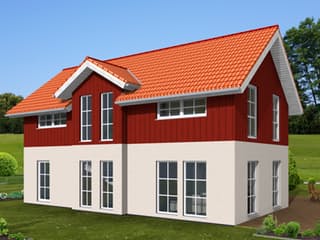 Fertighaus Family 177 von Zimmermann Haus Schlüsselfertig ab 326560€, Satteldach-Klassiker Außenansicht 4