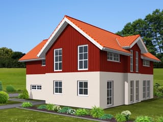 Fertighaus Family 177 von Zimmermann Haus Schlüsselfertig ab 326560€, Satteldach-Klassiker Außenansicht 5